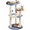 Blue/Beige, variant on Alden Design 35.5″H Ocean Cat Tree with Padded Perch Natural Sisal for Kittens, Blue/Beige