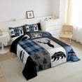 thumbnail image 4 of Feelyou Rustic Bear Print Bedding Comforter Set, Farmhouse Woodland Wildlife Twin Comforter Sets, Countryside Tree Reversible Bedding Set, Luxury Bedroom Decor, 2pcs, 4 of 9