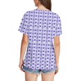 thumbnail image 5 of Puntoco Liquidación de blusas cortas para mujer Blusas estampadas de moda para mujer Camiseta de manga corta Cuello redondo, 5 of 5