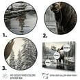 thumbnail image 3 of Designart "Winter Majesty of White Moose" Animals Floater Framed Wall Decor, 3 of 7