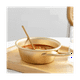 thumbnail image 2 of Cuenco de arroz redondo de aluminio coreano de color dorado de 4 piezas, taza de vino con asa para copa de vino coreana Makgeolli, 2 of 5