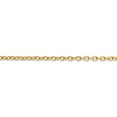 thumbnail image 3 of Real 14kt Yellow Gold 3.2mm Round Open Link Cable Chain; 24 inch; Lobster Clasp; for Adults and Teens; for Women and Men, 3 of 5