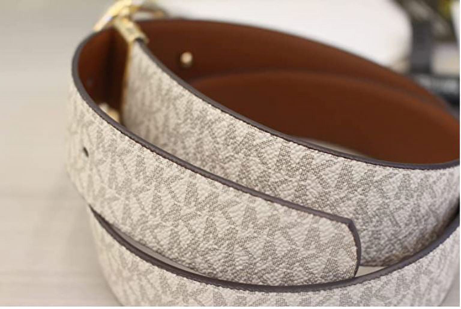 Designer Michael Kors Reversible Buckle Belt, MK Signature