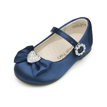 

Dream Pairs Kids Girls Toddlers Mary Jane Flats Shoes Casual Princess Dress Shoes ANGEL-22 NAVY/SATIN Size 10 Toddler