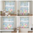 thumbnail image 6 of Easter Eggs Sheer Curtains 96" Long, Spring Daisy Eucalyptus Leaves Light Blue Wood Light Filering Curtains, Privacy Drapes Simi Floor to Veiling Curtain for Living Room Large Window Treatment, 6 of 9