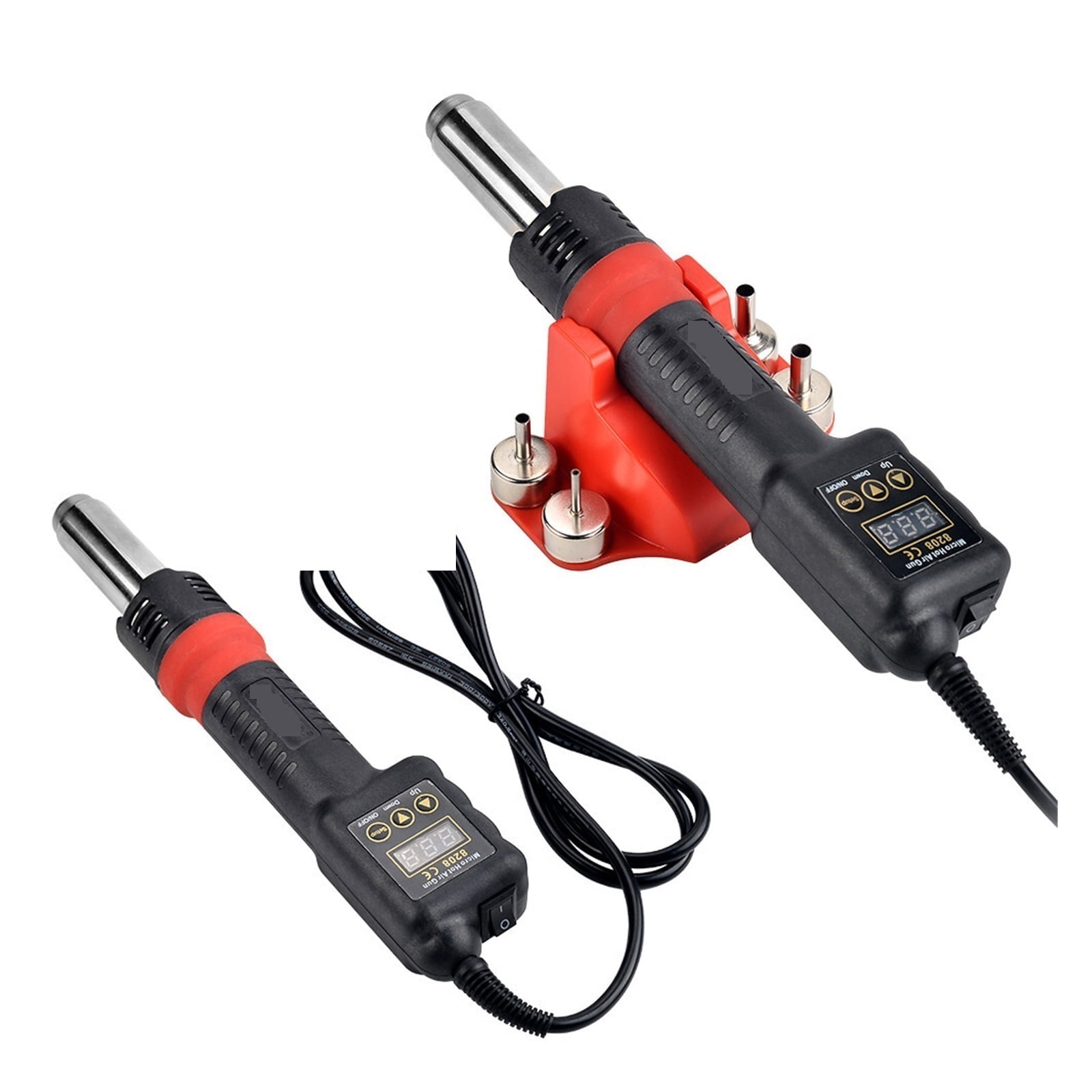 Hot Air Gun,8208 Micro Rework Soldering Station LCD Digital Hair Dryer For Soldering,Heat Gun Welding Repair Tools ,Wide Applications