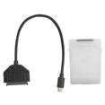 thumbnail image 2 of Type C  Adapter, 2.5in USB 3.0 Hard Drive Cable Stable 10Gbps Data Transfer with Protection Box for SSD for Windows98SE ME 2000 XP 7/8/10 for Laptop Red,White,Green,Blue,Gray, 2 of 7
