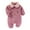 Hot Pink, variant on Qlbmong Baby Onesie Winter Boy Girl Toddler Newborn Fleece Comfy Jumpsuits Infant Warm Cute Clothes
