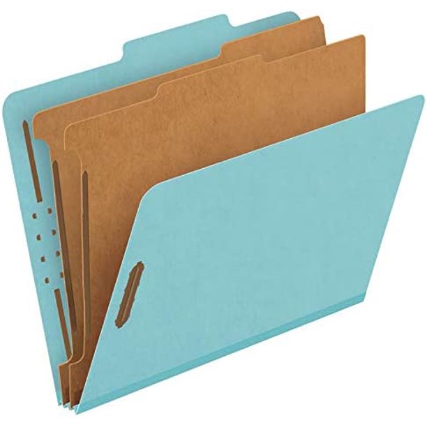 Pendaflex Recycled Classification File Folders, 2 Dividers, 2" Embedded