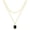 Black Necklace, variant on Gold Layered Necklaces for Women, 18k Gold Plated Crystal Necklace Paperclip Choker Emerald Green Jewelry for Women Gifts