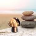thumbnail image 6 of 1X Natural Stone Mini Mushroom Stone Clearance! Nomeni Crystal Mushroom Flower Pot Fish Tank Ornaments (15-Tiger Eye Stone), Room Decor Promotion Sale!, 6 of 8