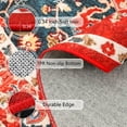 thumbnail image 7 of YJ.GWL Round Rugs Soft Vintage Circle Area Rug Low-Pile Floor Carpet for Living Room Bedroom Nursery Bathroom Kitchen Indoor,4Ft,Red, 7 of 7