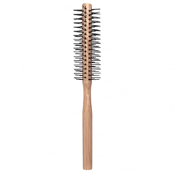 ACDANC Wooden Comb, Round Hair Brush Mini Quiff Roller For Women Men Thin Hair Bangs Beard Styling Lifting Curling Hairstyling Tool