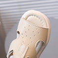 thumbnail image 6 of ZHOGXU Baby Girls Summer Sandals With Adjustable Straps Solid Color Open Toe Soft Sole Comfortable Breathable Shoes For Everyday Wear,Beige,1-2 Years, 6 of 7
