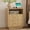 oak, variant on Wetalus Nightstand with Charging Station, Modern Nightstand with Arched Design, Minimalist End Table with Wood Grain Texture, Bedside Table for Bedroom Living Room Sofa Office, Black