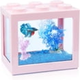 thumbnail image 2 of CHUANK Betta Fish Tanks  Aquarium Tanks  Stackable Mini Fish Tank Aquarium Tank Kit  3/5 Gallon Rectangular Fish Bowl with Aquarium Gravel Decoration  Cube Tank for Seaweed Balls Sea Monk, 2 of 6