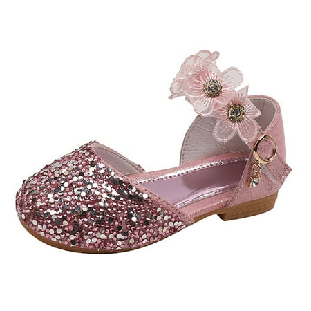 

Toddler Girls Princess Shoes Dress Shoes Sandals Flower Girl Shoes Wedding Party Low Heels Flats for Kids