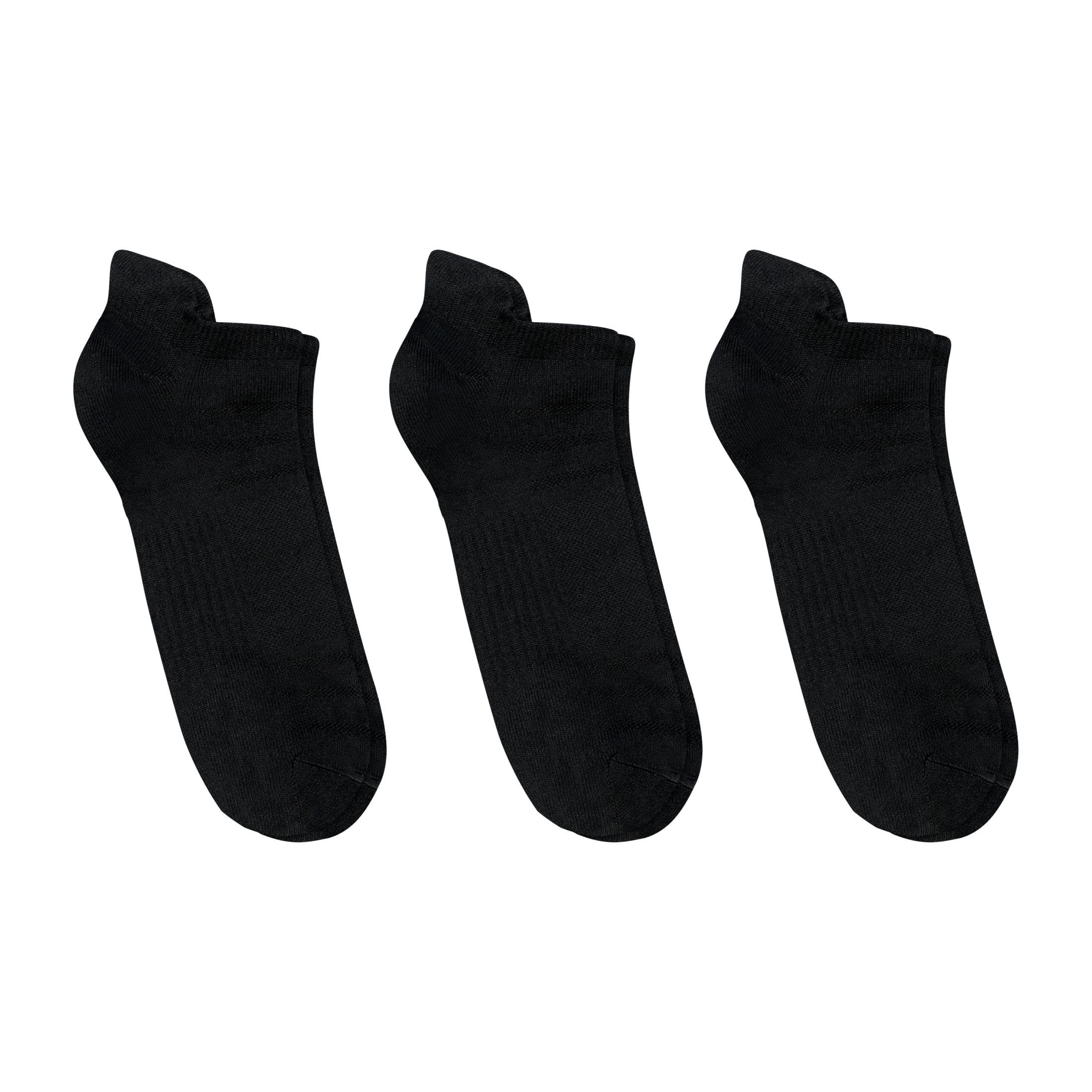 Hanes Mens No-Show Socks Value Pack, 3-Pack, Moves X-Temp 360-Degree Stretch Socks with Heel Shield