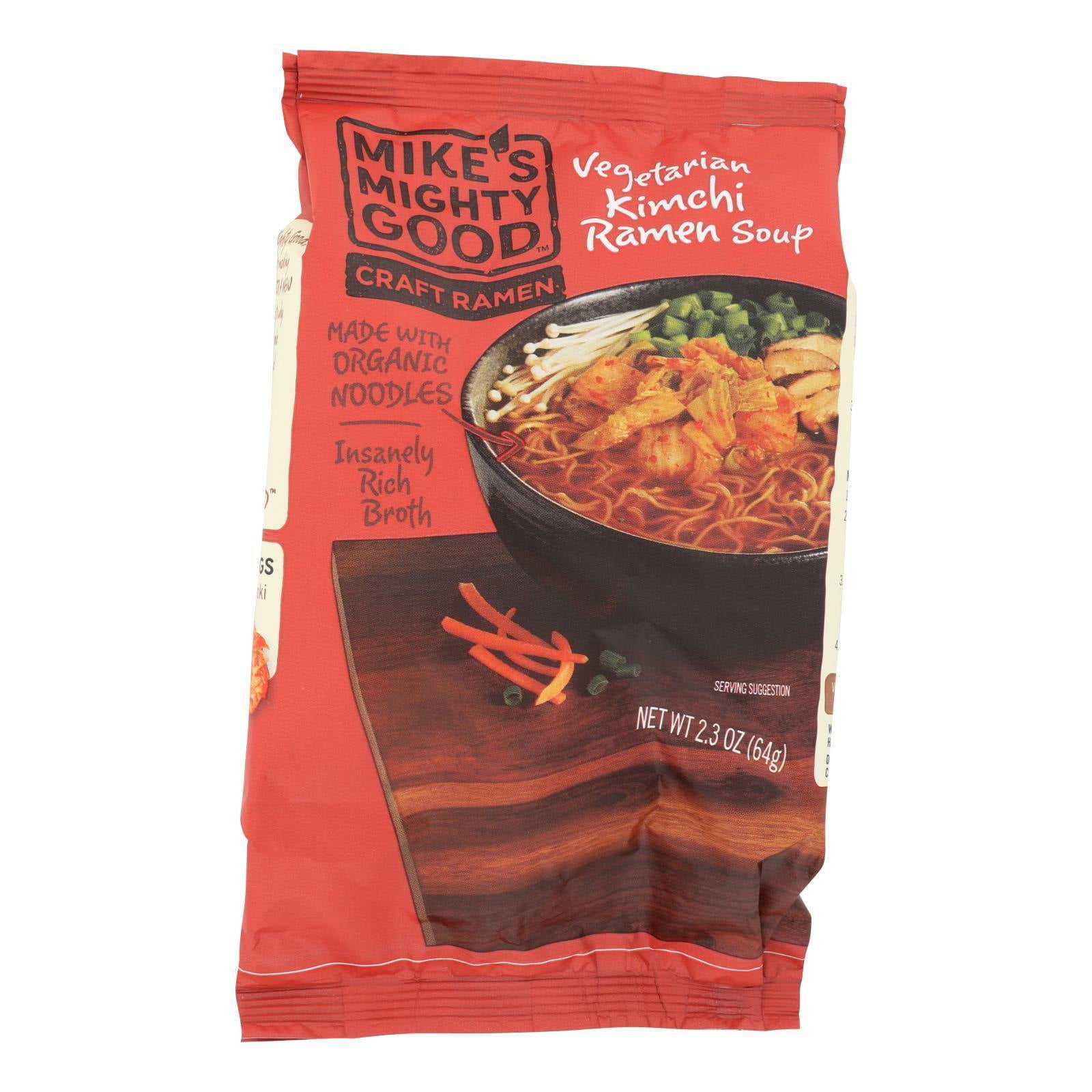 Mike'S Mighty Good Vegetarian Kimchi Ramen Soup, 2.3 Oz, Pack Of 7