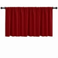 thumbnail image 3 of Namzi Half Window Curtains for Kitchen, 1 slice red Curtains & Valances, 137*91cm Light Filtering Rod Pocket Curtains for Small Windows, Easy to Install Polyester Curtain, 3 of 5