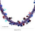 thumbnail image 3 of Nmdmisc 6.56 Ft Patriotic Tinsel Garland 4th of July Decorations Red White Blue Garland for Independence Day Memorial Day Tree Home Party Indoor Outdoor Decoration, 3 of 9
