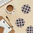 thumbnail image 6 of Xecao Heart Black Buffalo Plaid Gingham for MDF Cork Coaster 4 Pcs,Drink Coasters,Suit for House Warming Gifts New Home ,Coffee Table Decor-Round Shape, 6 of 7