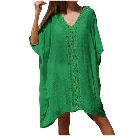 Swim Cover Up for Women  Womens Coverups Tassels Casual Solid Swimwear Holiday Beach Bikini Cover Up Lightweight Dresses Summer Saving Clearance