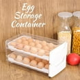 Moretoes Egg Holder for Refrigerator 2 Layers Fresh Egg Storage