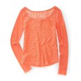 thumbnail image 2 of Aeropostale - Camiseta adornada con encaje en la espalda para mujer, naranja, talla mediana Aeropostale Camiseta adornada, 2 of 2