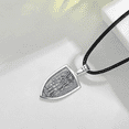 thumbnail image 2 of EUDORA Sterling Silver St Michael Necklace for Men Women, Archangel Guardian Saint Michael Amulet Shield Protection Pendant Gift, 24 inch Cord, 2 of 8