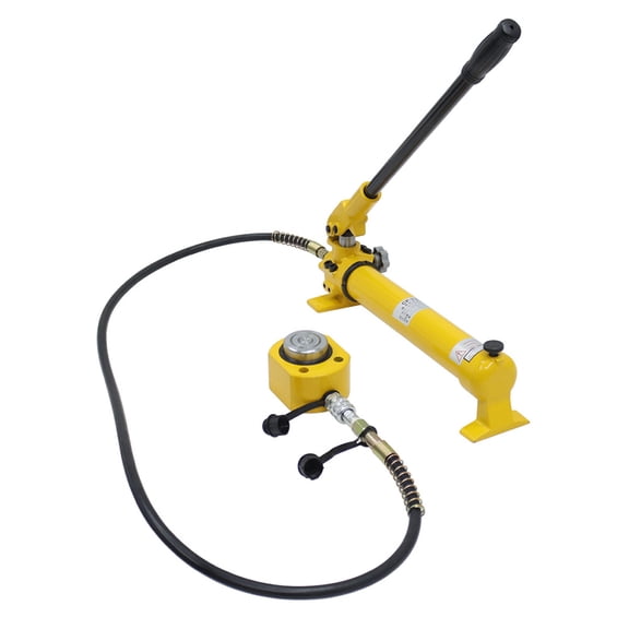 30 Ton Low Profile Hydraulic Jack Manual Hydraulic Hand Pump Kit Portable Hydraulic Ram Cylinder 20-700kg/cm² for Lifting/Truck Repair/Industrial Machinery