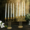 thumbnail image 2 of Efavormart 2 Pack | 4 Arm 8" Gold Metal Geometric Taper Candle Candelabra Holder Centerpiece For Weddings Birthday Parties, 2 of 11