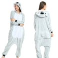thumbnail image 1 of Pijama de una pieza de dibujos animados de rana de cuero verde de manga larga con dibujos animados de animales para hombre y mujer en pareja de otoño e invierno, 1 of 6