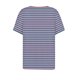 thumbnail image 3 of Camiseta de Manga Corta para las Mujeres con Cuello en V de Impresión de Rayas con Botón, Blusa Casual para el Hogar Y Diario, 3 of 5