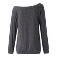 thumbnail image 5 of RMGVDSD Womens Summer T Shirts Womens Off The Shoulder Tops T-Shirt Casual Long Sleeve T Shirts Blouse Trendy Blouses, 5 of 6