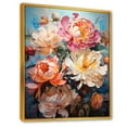 thumbnail image 2 of Designart "Poetry In Peony Petals III" Peonies Floater Framed Wall Art Living Room, 2 of 5