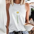 thumbnail image 2 of WREESH Women's Summer Tank Tops Sleeveless Crew Neck Floral Graphic Print Tees White, 2 of 5