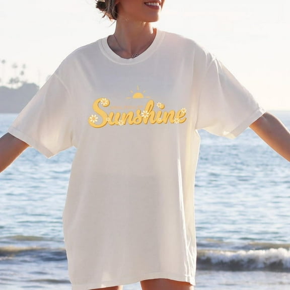 Vintage Sunshine Shirt, Hello Sunshine T-Shirt, Beachy Vibes Shirts, Hello Summer T-Shirt