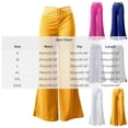 thumbnail image 3 of CHGBMOK Women Plus Size Wide Leg Pants Crisscross Hollow Waistband High Waist Straight Leg Trouser with Pockets Flare Bell Leg, 3 of 5