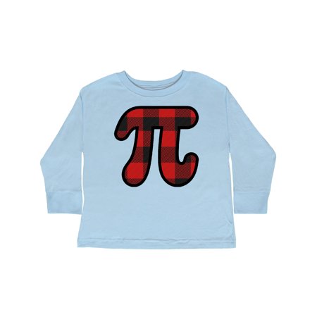 

Inktastic Pi Day Math Party Buffalo Plaid Gift Toddler Boy or Toddler Girl Long Sleeve T-Shirt