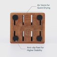 thumbnail image 3 of 5.5&ldquo; Steak Knife Block Holder without Knives with 8 Slots - Wooden Steak Knife Storage Block only - Space Saver-Compact Design Steak Knives Organiz, 3 of 6