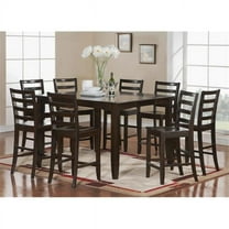 East West Furniture 9  Pc  counter  height  set-  Square  Table  and  8  counter  height  Chairs
