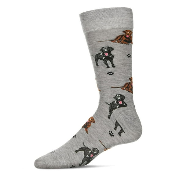 MeMoi Men's Labrador Dogs Bamboo Crew Socks - Mens - Male