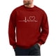 thumbnail image 2 of Amzcrzy Sudadera Para Hombre, Con Estampado De Corazones, Informal, De Manga Larga Y Cuello Redondo, Con Capucha, Camiseta De Manga Larga Y Cuello Redondo, Color Rojo, M, 2 of 6