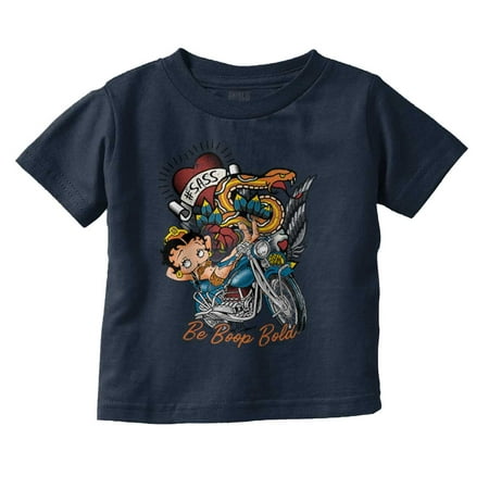 

Betty Boop Biker Be Bold Snake Youth T Shirt Tee Girls Infant Toddler Brisco Brands 4T