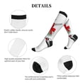 thumbnail image 5 of Lsque Moose Kissing Under Mistletoe Pattern Sport Compression Socks for Men & Women 15-20 mmHg Knee High Nurse Pregnant Running Medical and Travel Athletic, 5 of 6