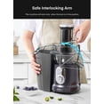 thumbnail image 3 of JUILIST Juicer Machines, 1000W Juice Extractor with 3" Wide Mouth for Whole Fruits and Vegetables, 2 Speed Settings, Recipe & Brush Included, Easy to Clean, BPA Free, Grey, 3 of 9