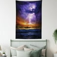 thumbnail image 3 of Lake House Decor Wall Hanging Tapestry, Epic Lightning and Storm on the Sea Wave Horizon Bad Weather Atmosphere Home Decor, Bedroom Living Room Dorm Accessories, 40 X 60 Inches, by Ambesonne, 3 of 5