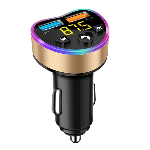 Gecau USB Car Adapter Wireless Bluetooth Kit Enduring luetooth Transmitter Gold 3.2x2.4 Inch Home Decor