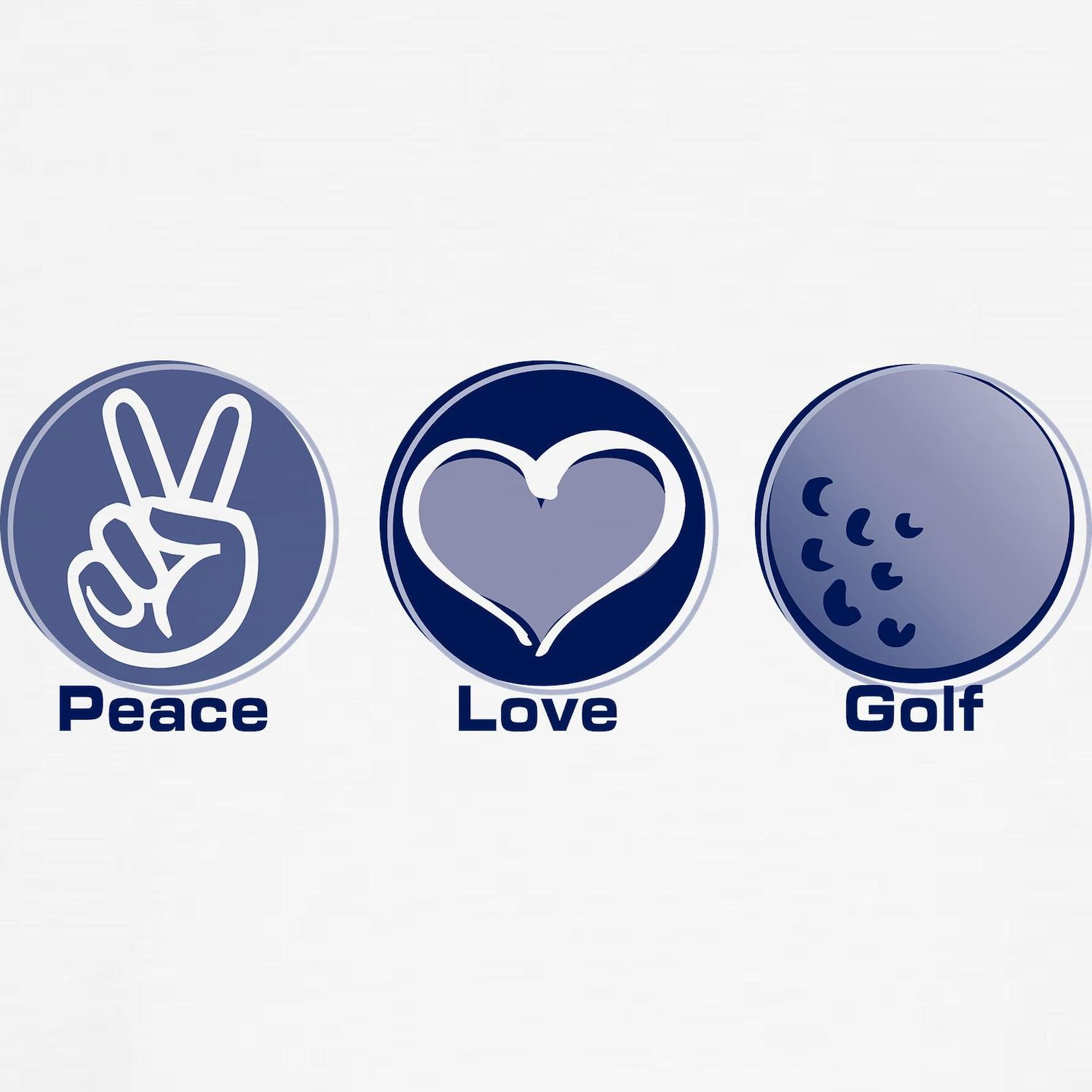 CafePress - Peace Love Golf Kids Baseball Tee - Kids Cotton Baseball Jersey, 3/4 Sleeve Shirt